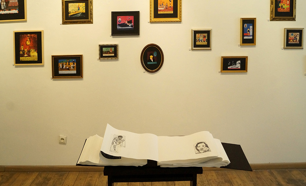 Installation with the artist's book