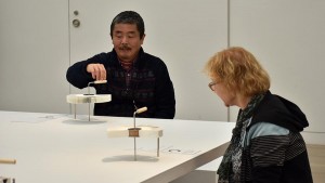 Artists Koichi and Roberta in the Exhibition